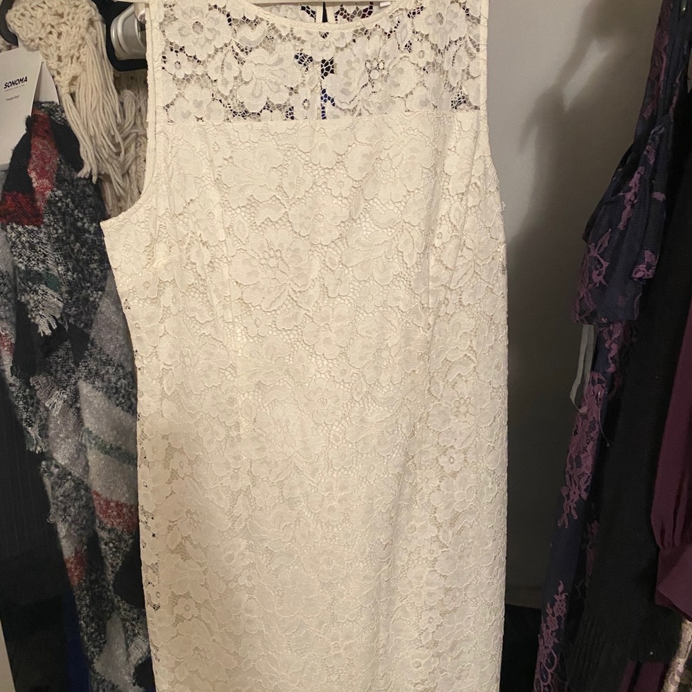 Brand New! Size 14 white cocktail dress!